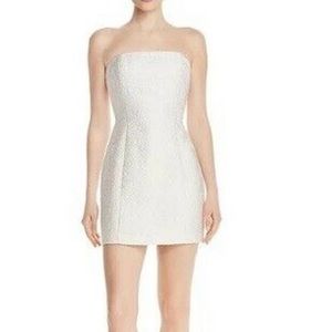 Amanda Uprichard White Strapless Mini Dress